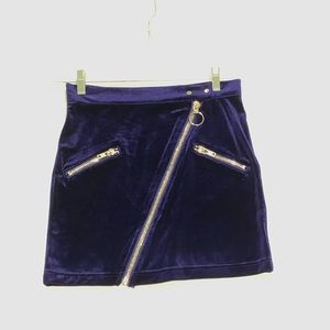 Blue Velvet Skirt